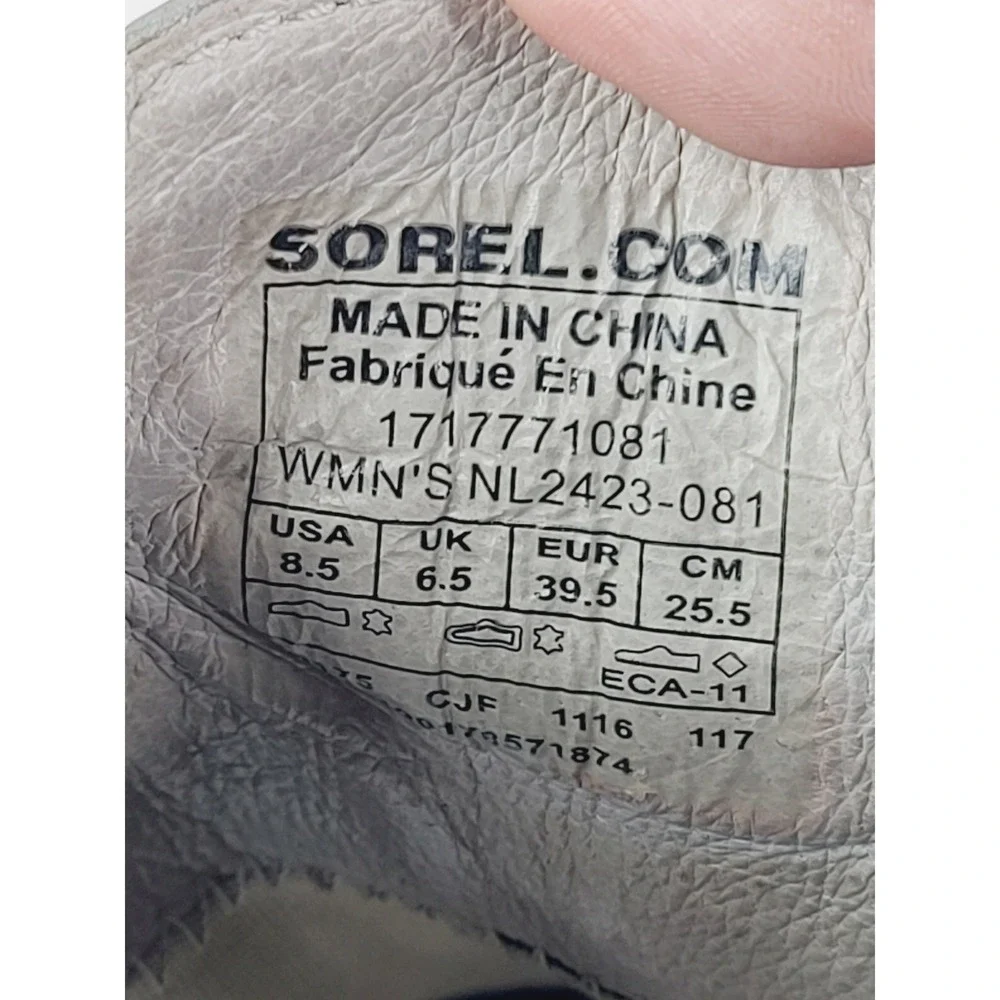 Sorel Women's Geometric Heel Ankle boots Beige‎ Size 8.5